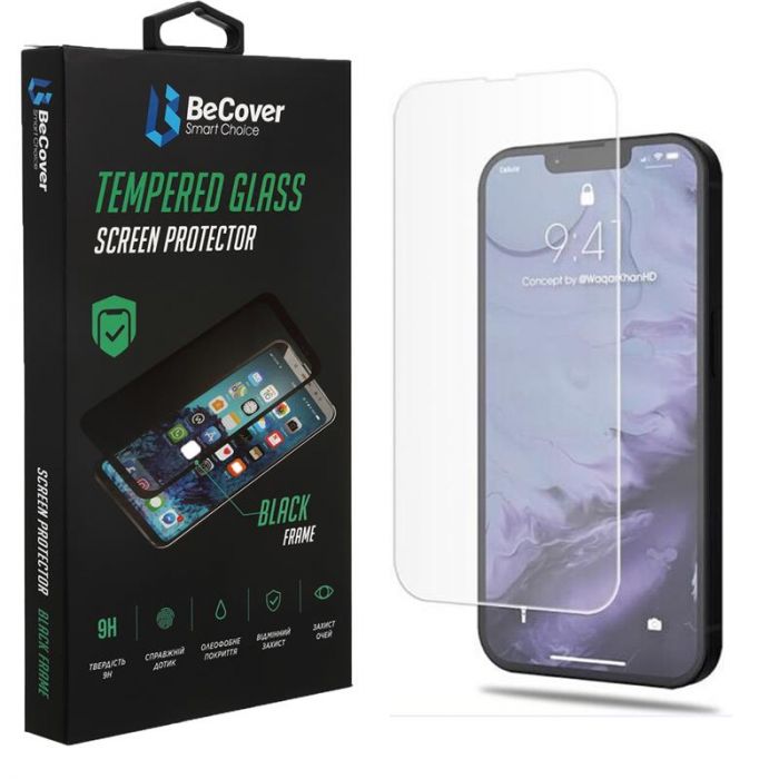 Захисне скло BeCover для Apple iPhone 14 Crystal Clear Glass 3D (708084)