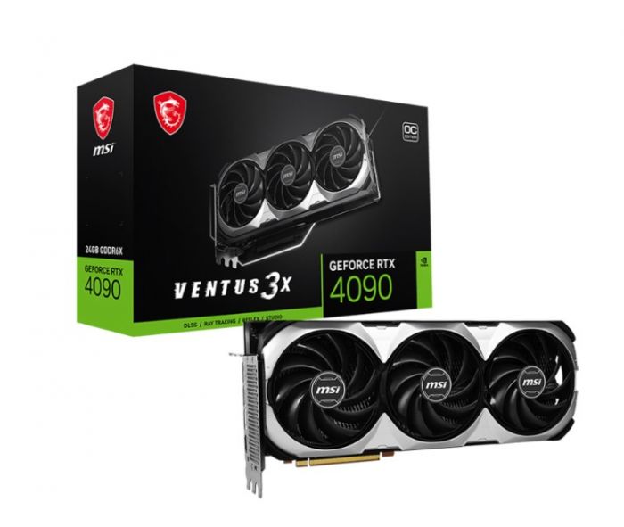 Відеокарта GF RTX 4090 24GB GDDR6X Ventus 3X OC MSI (GeForce RTX 4090 Ventus 3X 24G OC)