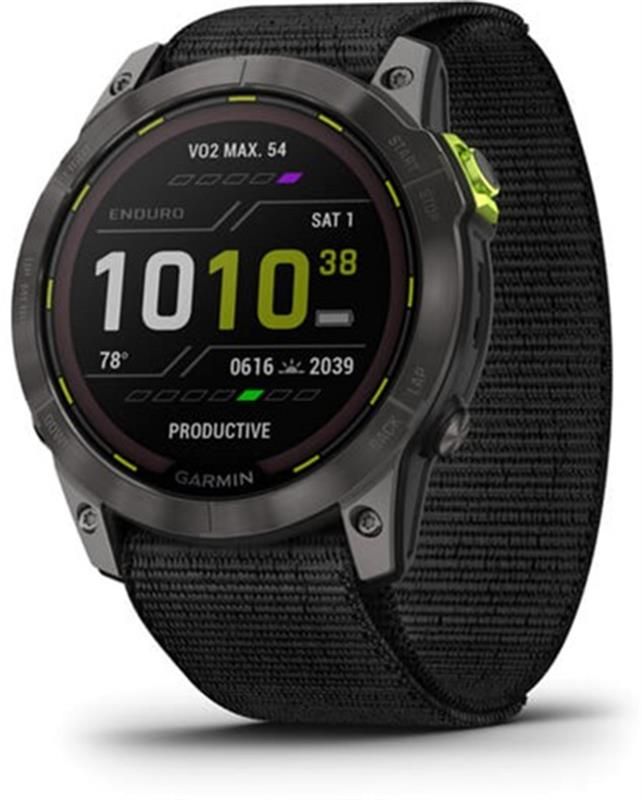 Смарт-годинник Garmin Enduro 2 Sapphire Carbon Gray DLC Titanium with Black UltraFit Nylon Strap (010-02754-00)