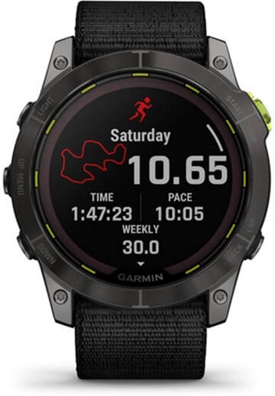 Смарт-годинник Garmin Enduro 2 Sapphire Carbon Gray DLC Titanium with Black UltraFit Nylon Strap (010-02754-00)