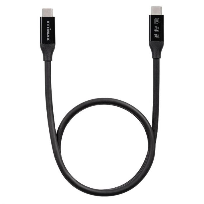 Кабель Edimax UC4 USB Type-C - USB Type-C (M/M), Thunderbolt 3, 0.5 м, Black (UC4-005TB)