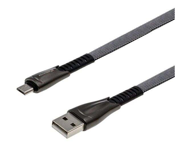 Кабель Grand-X USB - micro USB (M/M), 2 A, 1 м, Grey (FM09)