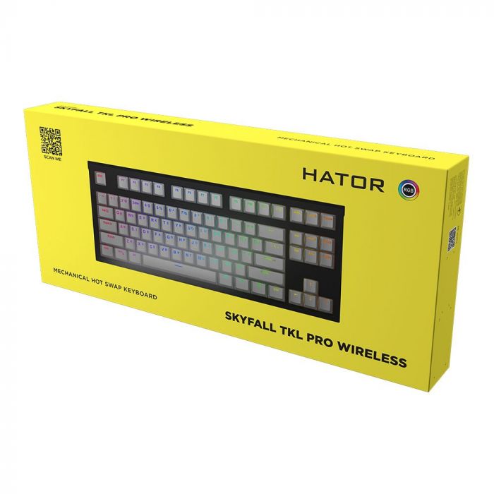 Клавіатура бездротова Hator Skyfall TKL Pro Wireless Black (HTK-663)