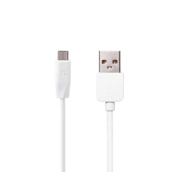 Кабель Hoco X1 Rapid USB-MicroUSB, 1 м White (Hoco X1-MWT2), 2шт/уп