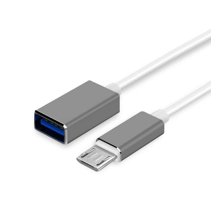 Адаптер XoKo AC-140 Micro USB-USB з кабелем сірий (XK-AC-140-GR)