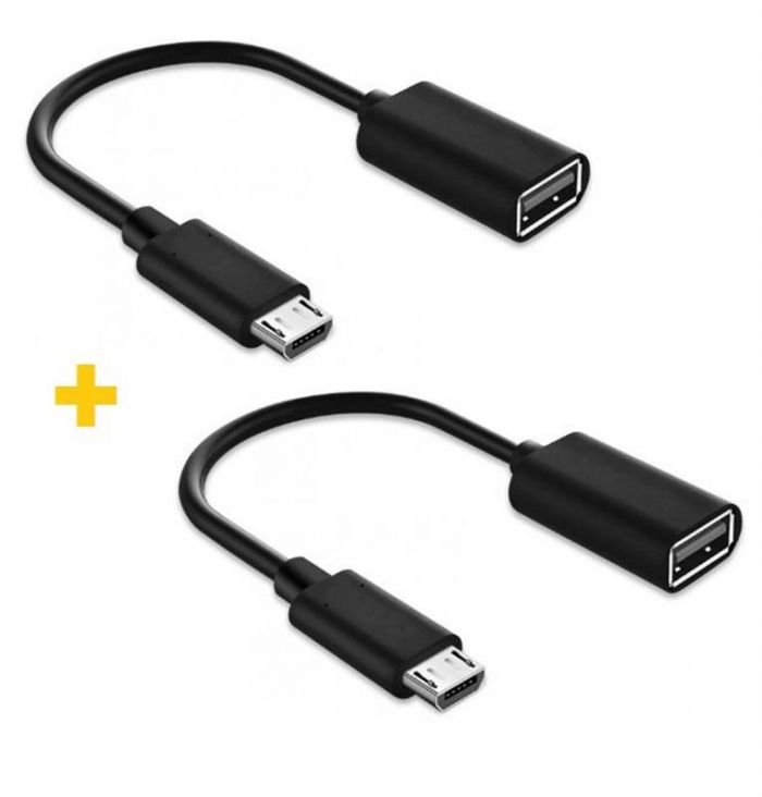 Адаптер XoKo AC-130 USB - micro USB (F/M), 2шт., Black (XK-AC130-BK2)