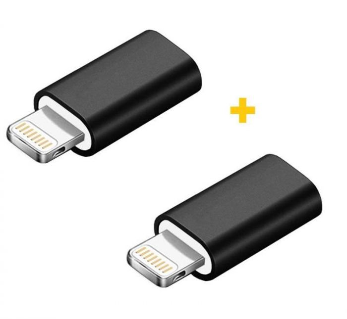 Адаптер XoKo AC-005 microUSB-Lightning Black 2шт. (XK-AC005-BK2)