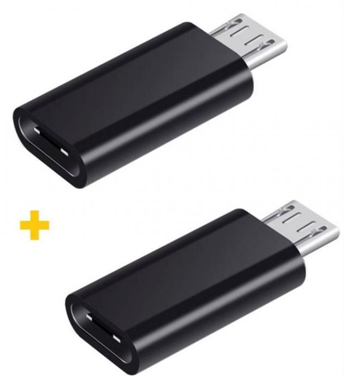 Адаптер XoKo AC-020 USB Type-C-micro USB Black 2шт. (XK-AC020-BK2)