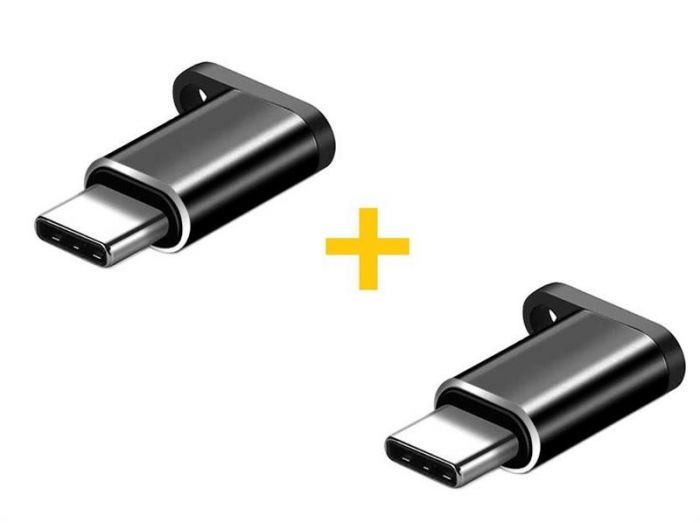 Адаптер XoKo AC-012 micro USB - USB Type-C (F/M), 2шт., Black (XK-AC012-BK2)