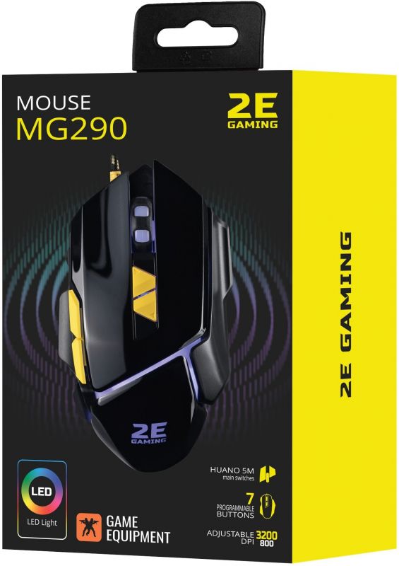 Мишка 2E Gaming MG290 LED Black (2E-MG290UB) USB