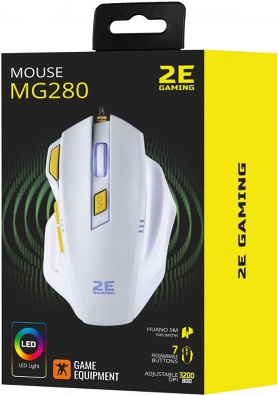 Мишка 2E Gaming MG280 LED White (2E-MG280UWT) USB