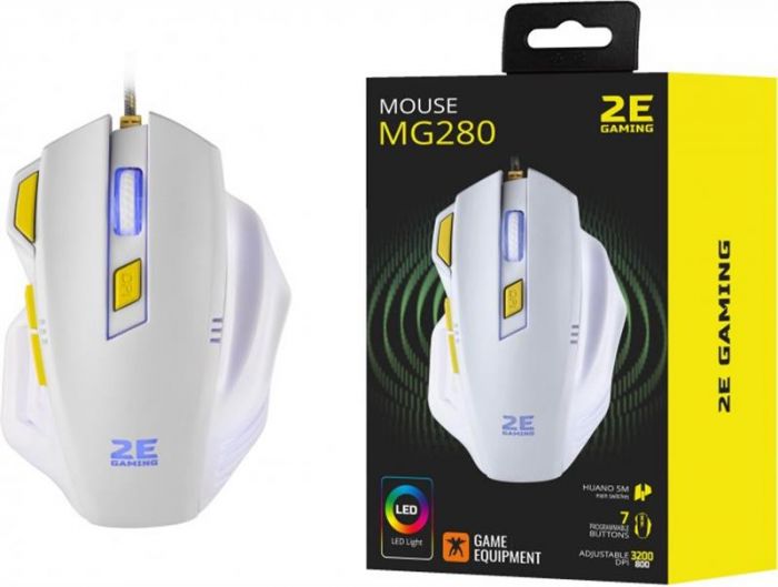 Мишка 2E Gaming MG280 LED White (2E-MG280UWT) USB
