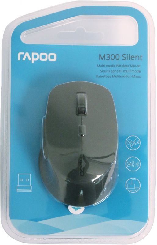 Мишка бездротова Rapoo M300 Silent Wireless Multi-Mode Grey