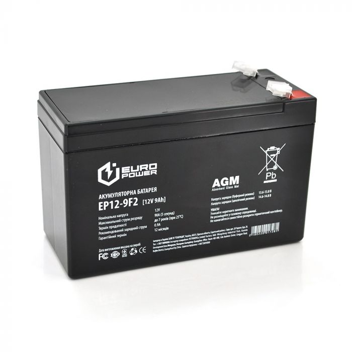 Акумуляторна батарея Europower 12V 9AH (EP12-9F2/01728) AGM