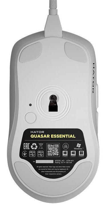 Мишка Hator Quasar Essential White (HTM-401) USB