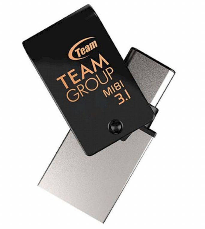 Флеш-накопичувач USB3.1 16GB OTG Type-C Team M181 Black (TM181316GB01)