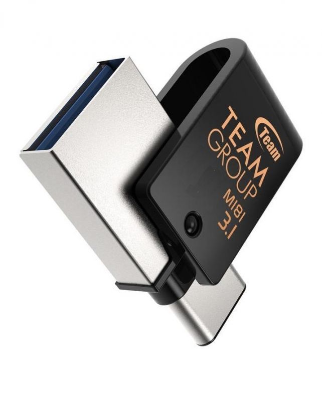 Флеш-накопичувач USB3.1 16GB OTG Type-C Team M181 Black (TM181316GB01)