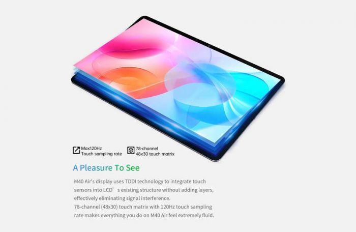 Планшетний ПК Teclast M40 Air 8/128GB 4G Dual Sim Space Gray (TLA001/KS10/TL-102783) з чохлом