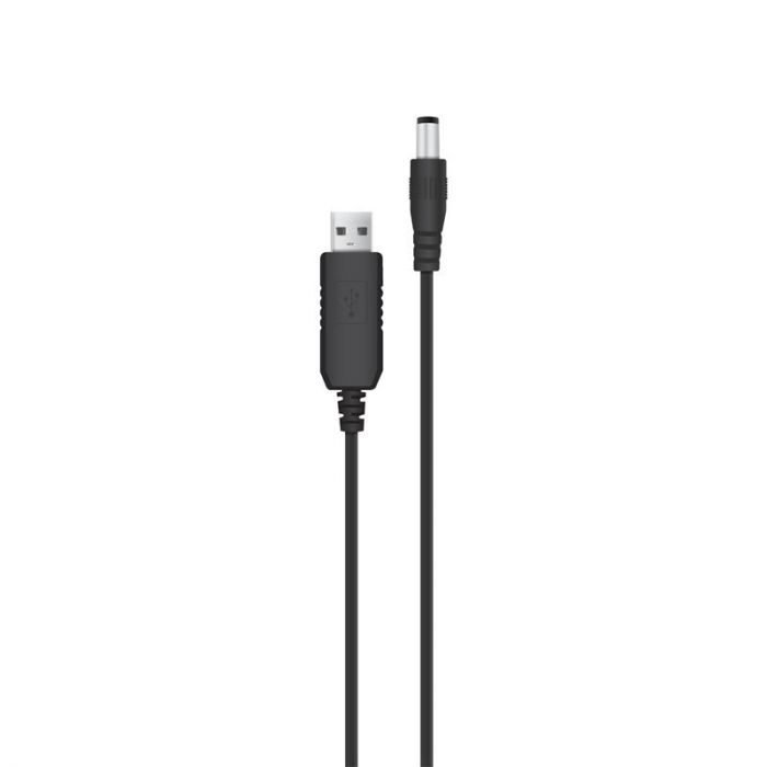 Кабель живлення ACCLAB USB to DC, 5,5х2,1 мм, 9V, 1A, 1 м Black (1283126552830)