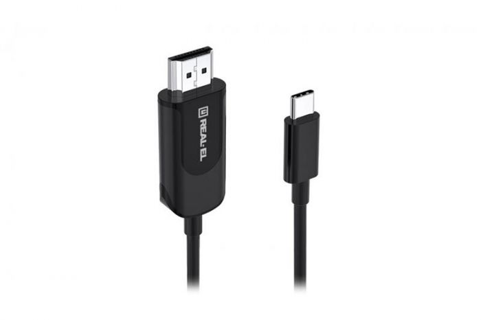 Кабель REAL-EL CHD-180 USB Type-C - HDMI (M/M), 1.8 м, Black (EL123500044)