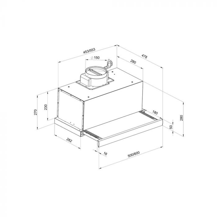 Витяжка Pyramida TL 60 (1100) G IX BL