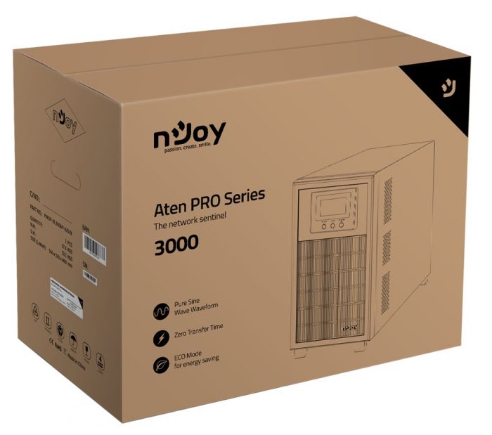 Джерело безперебійного живлення NJOY Aten Pro 3000 (PWUP-OL300AP-AZ01B)