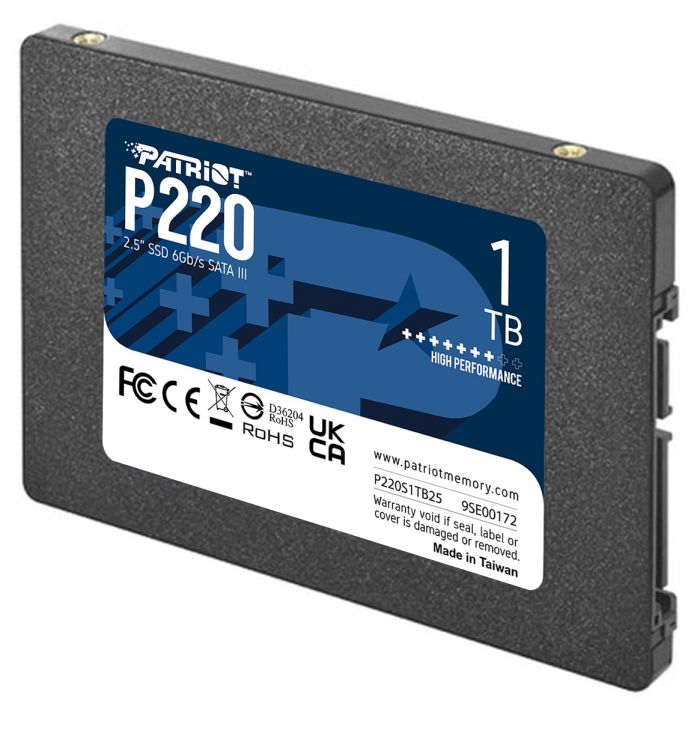 Накопичувач SSD 1TB Patriot P220 2.5" SATAIII TLC (P220S1TB25)