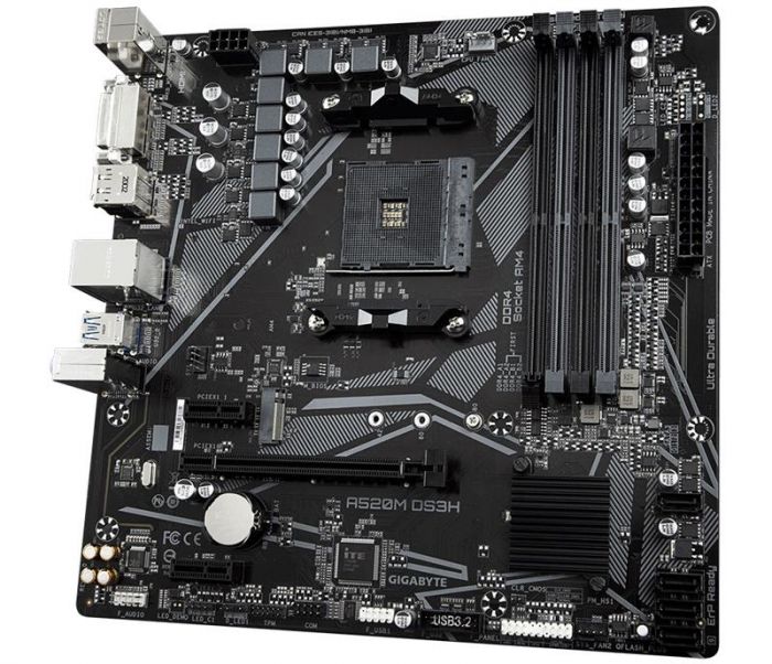 Материнська плата Gigabyte A520M DS3H Socket AM4