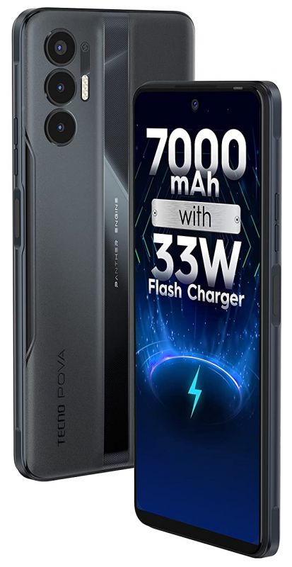 Смартфон Tecno Pova-3 (LF7n) 6/128GB Dual Sim Eco Black (4895180781629)