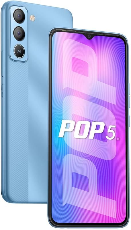 Смартфон Tecno Pop 5 LTE (BD4i) 3/32Gb Dual Sim Ice Blue (4895180777356)