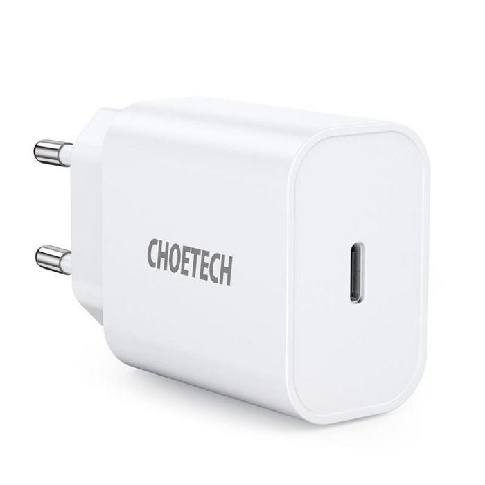 Зарядний пристрій Choetech Type-C PD20W Charger for iphone 12/13 series white (Q5004-V4)