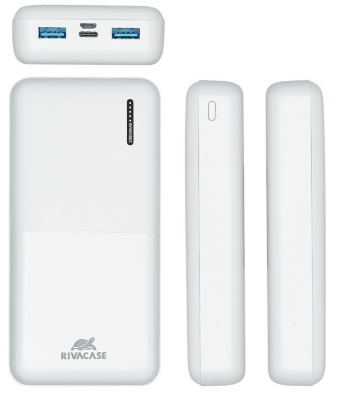 Універсальна мобільна батарея Rivacase VA2572 20000 mAh White (PB931088)