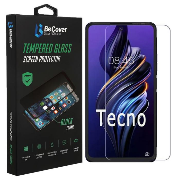 Захисне скло BeCover для Tecno POVA Neo 2 (LG6n) Crystal Clear Glass 3D (708551)