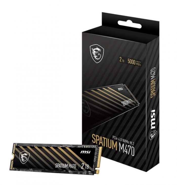 Накопичувач SSD 2TB MSI Spatium M470 M.2 2280 PCIe 4.0 x4 NVMe 3D NAND TLC (S78-440Q470-P83)