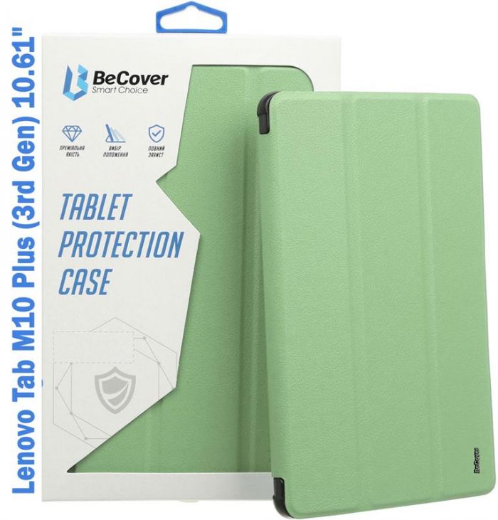 Чохол-книжка BeCover Soft Edge для Lenovo Tab M10 Plus TB-125F (3rd Gen) 10.61" Green (708333)