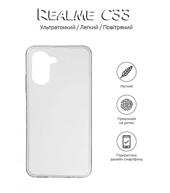 Чохол-накладка BeCover для Realme C33 Transparancy (708668)