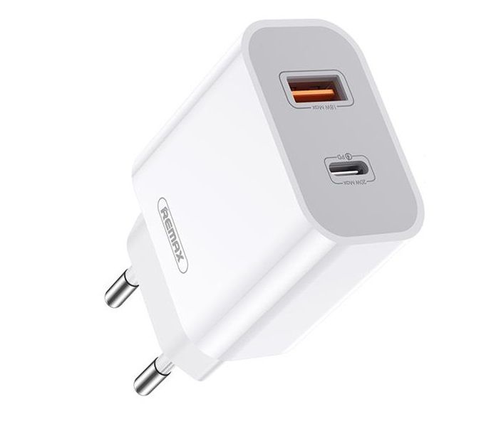 Мережевий зарядний пристрій Remax Surie Series 20W RP-U68 W (2USB 3А) White