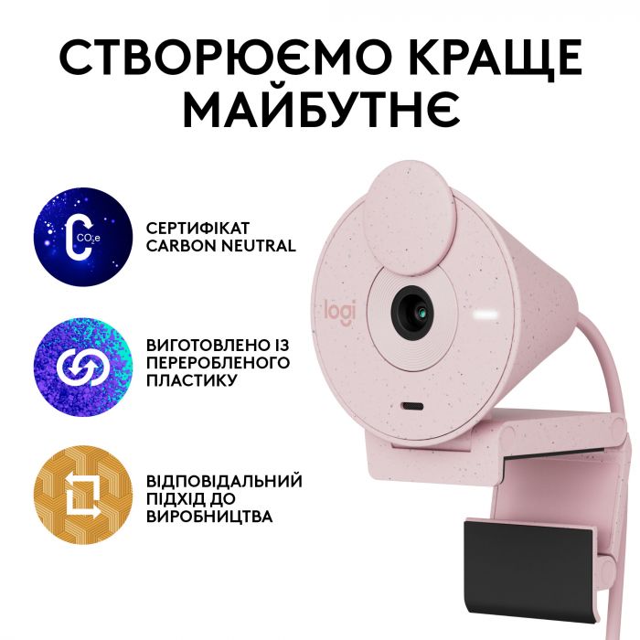 Веб-камера Logitech Brio 300 Rose (960-001448)