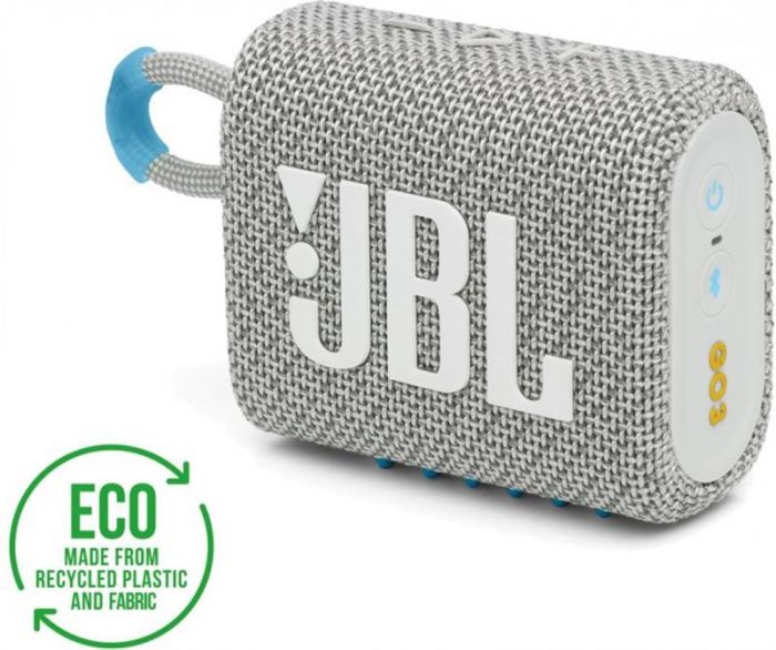 Акустична система JBL GO 3 Eco White (JBLGO3ECOWHT)