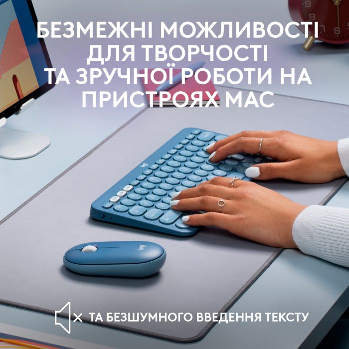 Клавіатура бездротова Logitech Wireless K380 for MAC UA Blueberry (920-011180)