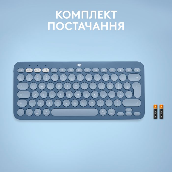 Клавіатура бездротова Logitech Wireless K380 for MAC UA Blueberry (920-011180)