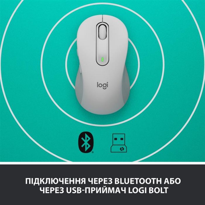 Мишка бездротова Logitech Signature M650 L (910-006238) Off-White USB