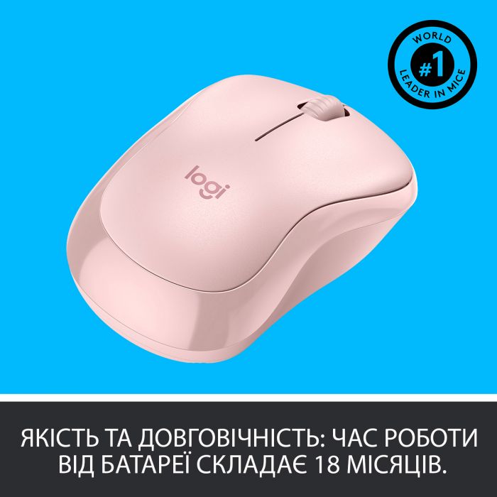 Мишка бездротова Logitech M220 Silent (910-006129) Rose USB
