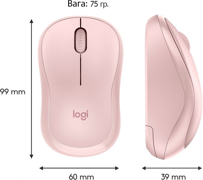 Мишка бездротова Logitech M220 Silent (910-006129) Rose USB