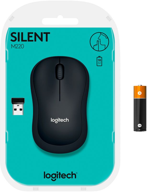 Миша бездротова Logitech M220 Silent Charcoal (910-004878)