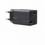 Мережевий зарядний пристрій Remax RP-U43 Wanfu (EU) (4USB 3.4А) Black (6972174153667)