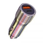 Автомобільний зарядний пристрій WK WP-C30 (USB + Type-C) Silver (6941027615935)