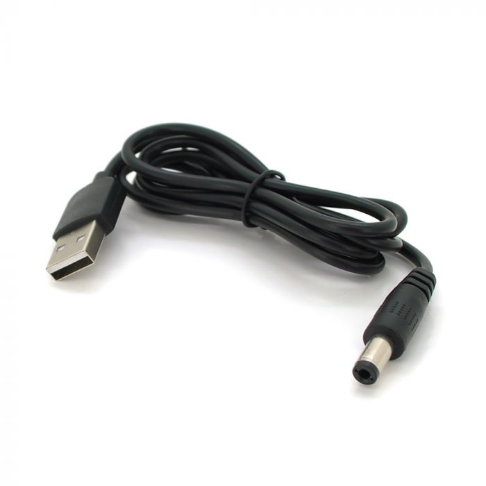 Кабель для роутера 5.5/2.1mm(M)=> USB2.0 (Out:5V), 0.7м, Black, OEM (YT29169/29169)