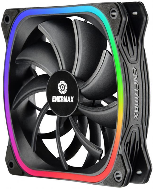 Вентилятор Enermax SquA RGB (3pcs Pack) (UCSQARGB12P-BP3); 120х120х26мм, 3-pin, 4-pin