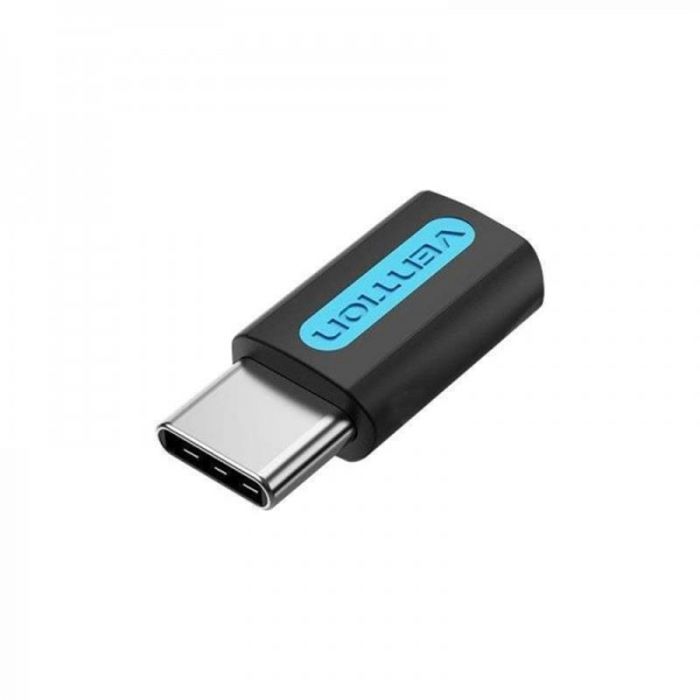 Адаптер Vention micro USB - USB Type-C (F/M) Black (CDXB0)